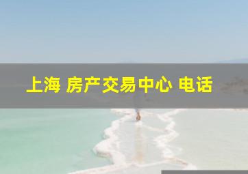 上海 房产交易中心 电话